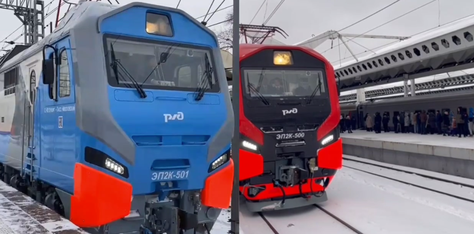 Электровозы поезд Аврора ЭП2К-500, ЭП2К-501